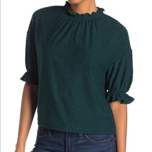 Madewell Texture and Thread Clipdot Ruffle Top